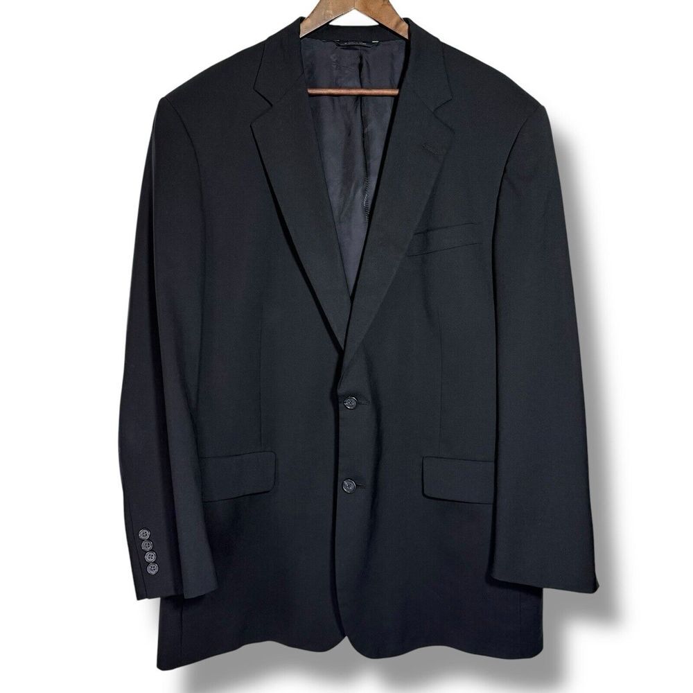 Brooks Brothers Blazer 46 L 100% Wool Navy Sport Coat Jacket Union Made in USA